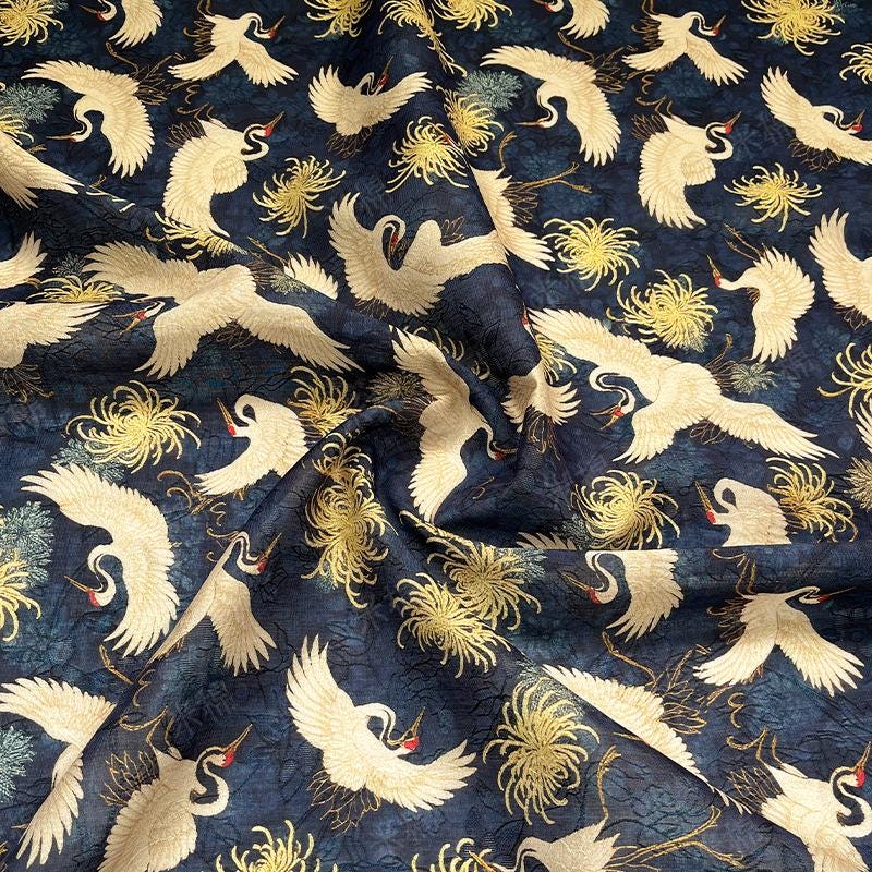Tencel Jacquard Printed Fabric – Soft Breathable Floral Textile for Fashion, Dresses & DIY Sewing Projects