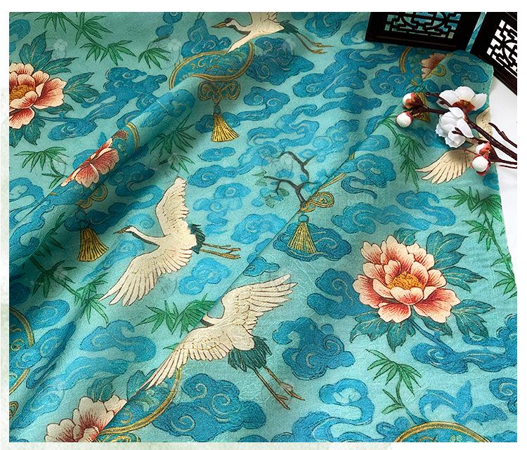 Tencel Jacquard Printed Fabric – Soft Breathable Floral Textile for Fashion, Dresses & DIY Sewing Projects