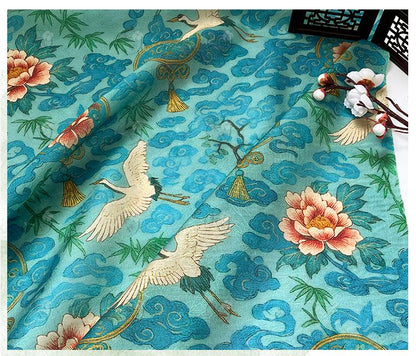 Tencel Jacquard Printed Fabric – Soft Breathable Floral Textile for Fashion, Dresses & DIY Sewing Projects