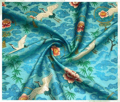 Tencel Jacquard Printed Fabric – Soft Breathable Floral Textile for Fashion, Dresses & DIY Sewing Projects