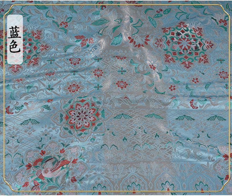 Nishijin Ori Jacquard Fabric | Japanese Floral Brocade | Kimono Textile | Traditional Woven Pattern | Dress Cosplay, 59"Wide - Poppylollipop