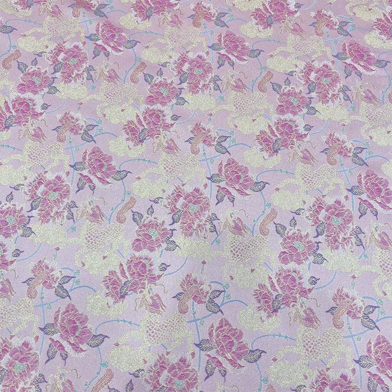 Qilin Peony Jacquard Fabric | Cloud Brocade Song Brocade | New Chinese Style | Hanfu Cosplay Wedding Decor, 57" - Poppylollipop