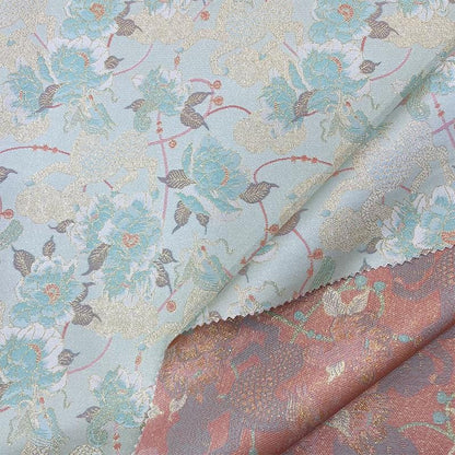 Qilin Peony Jacquard Fabric | Cloud Brocade Song Brocade | New Chinese Style | Hanfu Cosplay Wedding Decor, 57" - Poppylollipop