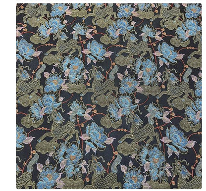 Qilin Peony Jacquard Fabric | Cloud Brocade Song Brocade | New Chinese Style | Hanfu Cosplay Wedding Decor, 57" - Poppylollipop