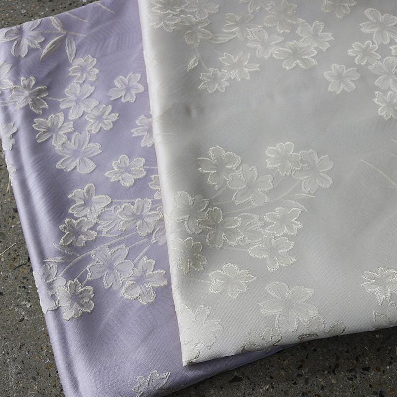 Begonia Floral Jacquard Fabric | Color Woven Brocade | Chinese Flower Pattern | Hanfu Dress Home Decor, 57"Wide - Poppylollipop