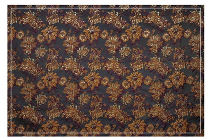 3D Embossed Chrysanthemum Gold Thread Jacquard Fabric – Chinese Brocade Textile (62" Wide) - Poppylollipop