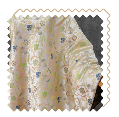 Chinese Phoenix & Lotus Song Brocade Fabric | Gold Thread Jacquard | 64" Wide | Hanfu Qipao Dress Cosplay Wedding - Poppylollipop