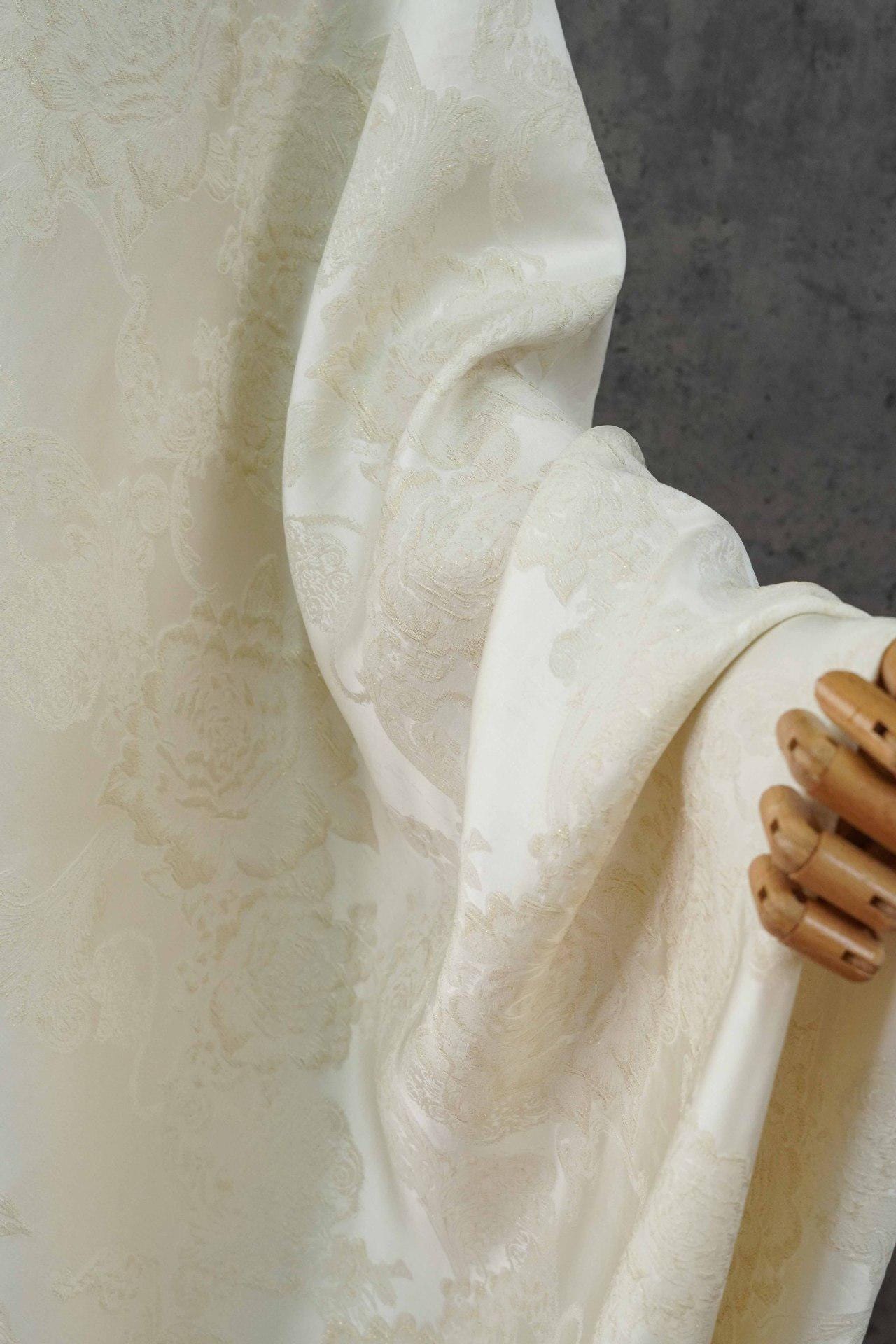 Floral Jacquard Brocade Fabric | Macaron Colors | Rayon Gold Thread Satin | 57" Wide | Dress Lining Hanfu Bridal - Poppylollipop