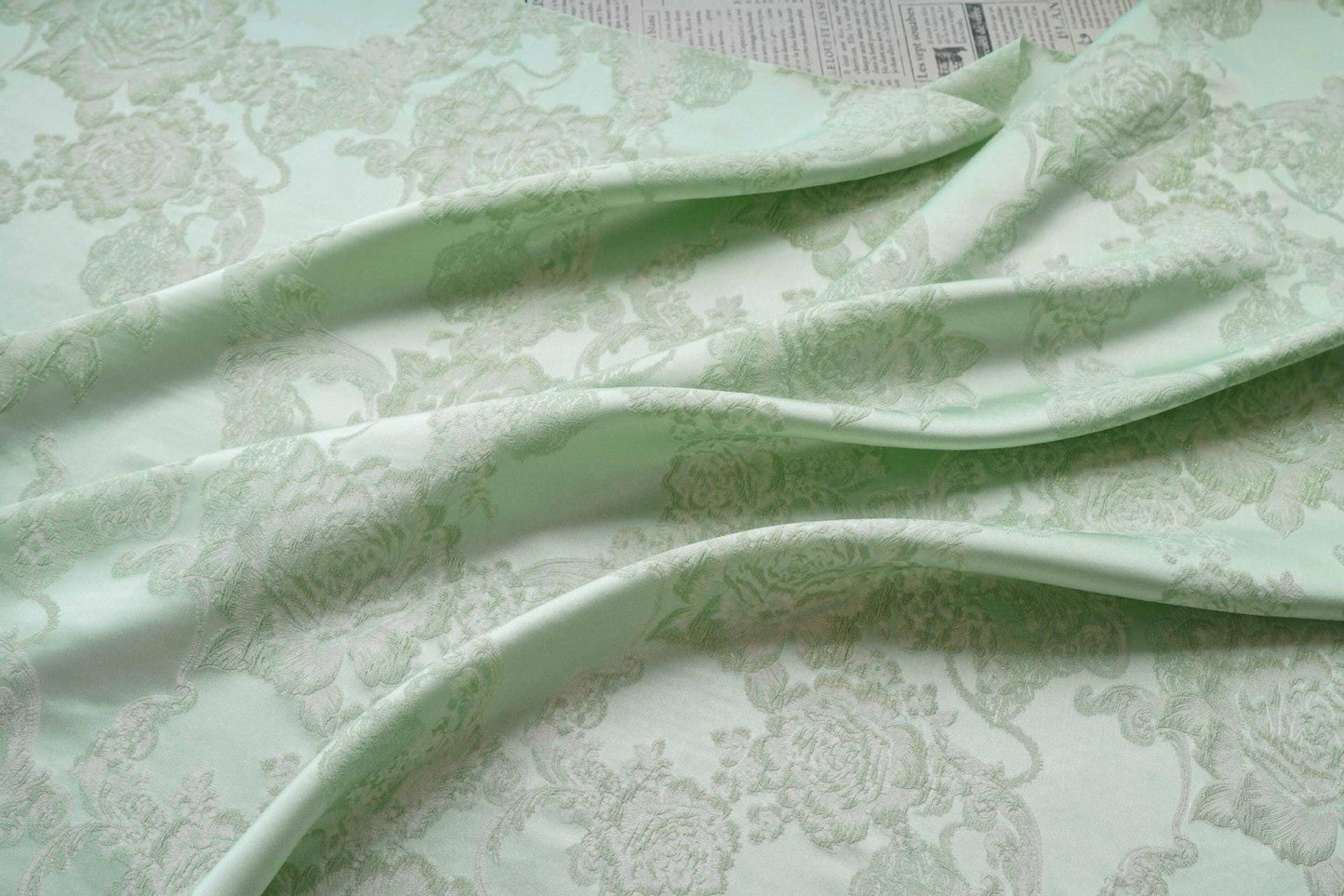 Floral Jacquard Brocade Fabric | Macaron Colors | Rayon Gold Thread Satin | 57" Wide | Dress Lining Hanfu Bridal - Poppylollipop