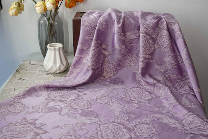 Floral Jacquard Brocade Fabric | Macaron Colors | Rayon Gold Thread Satin | 57" Wide | Dress Lining Hanfu Bridal - Poppylollipop