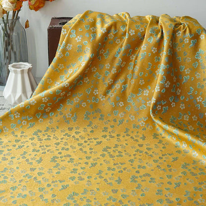 Song Brocade Fabric Gold Thread | Ditsy Floral Jacquard | 3 Colors | Vintage Pattern 59" | Hanfu Dress Cosplay