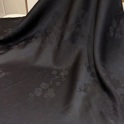 Silk Xiangyunsha Fabric Ombre Floral Luo Jacquard Mulberry Silk Woven Textile | Luxury Oriental Couture Dressmaking Fabric