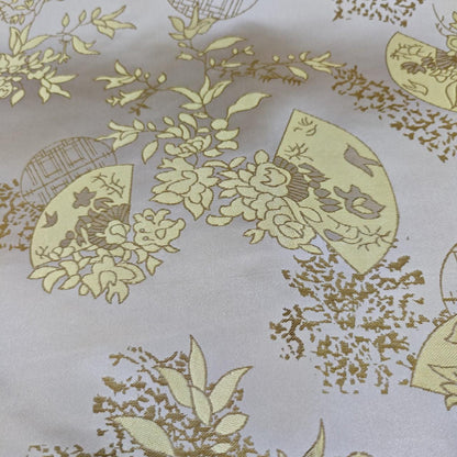 Chinese Brocade Satin Fabric by Yard, Window Pattern Jacquard Fabric, Soft Smooth Damask Textile for Dress Upholstery Decor, 3 Colors - Poppylollipop