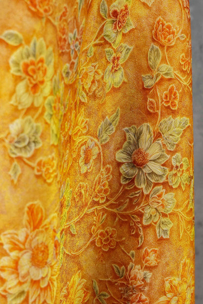 Elegant Vine Brocade Fabric by Yard, Lightweight Floral Jacquard with Soft Sheen, Oriental Decorative Textile for Sewing Decor
