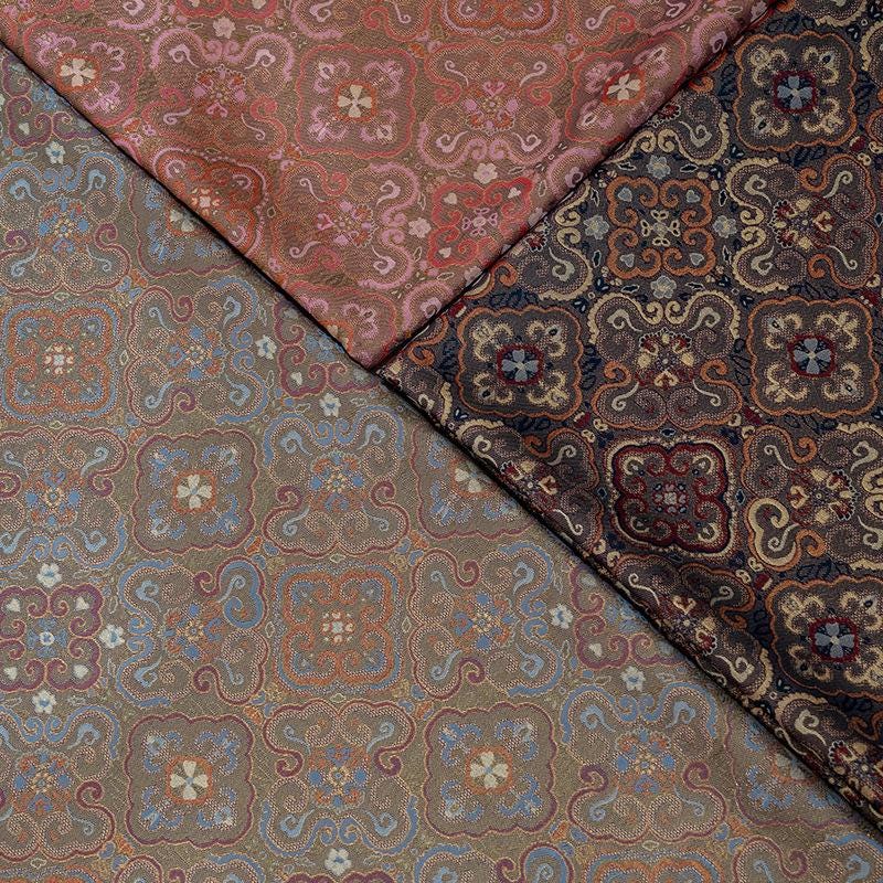 Dunhuang Iridescent Shu Gauze Fabric | Color Shifting Rayon Brocade | Double Sided | 59" Wide | Chinese Vintage Decor - Poppylollipop