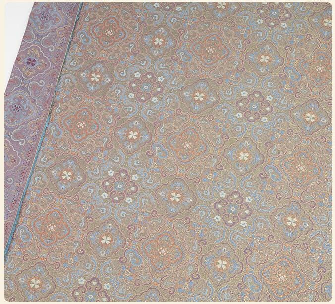 Dunhuang Iridescent Shu Gauze Fabric | Color Shifting Rayon Brocade | Double Sided | 59" Wide | Chinese Vintage Decor - Poppylollipop