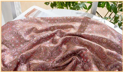 Dunhuang Iridescent Shu Gauze Fabric | Color Shifting Rayon Brocade | Double Sided | 59" Wide | Chinese Vintage Decor - Poppylollipop