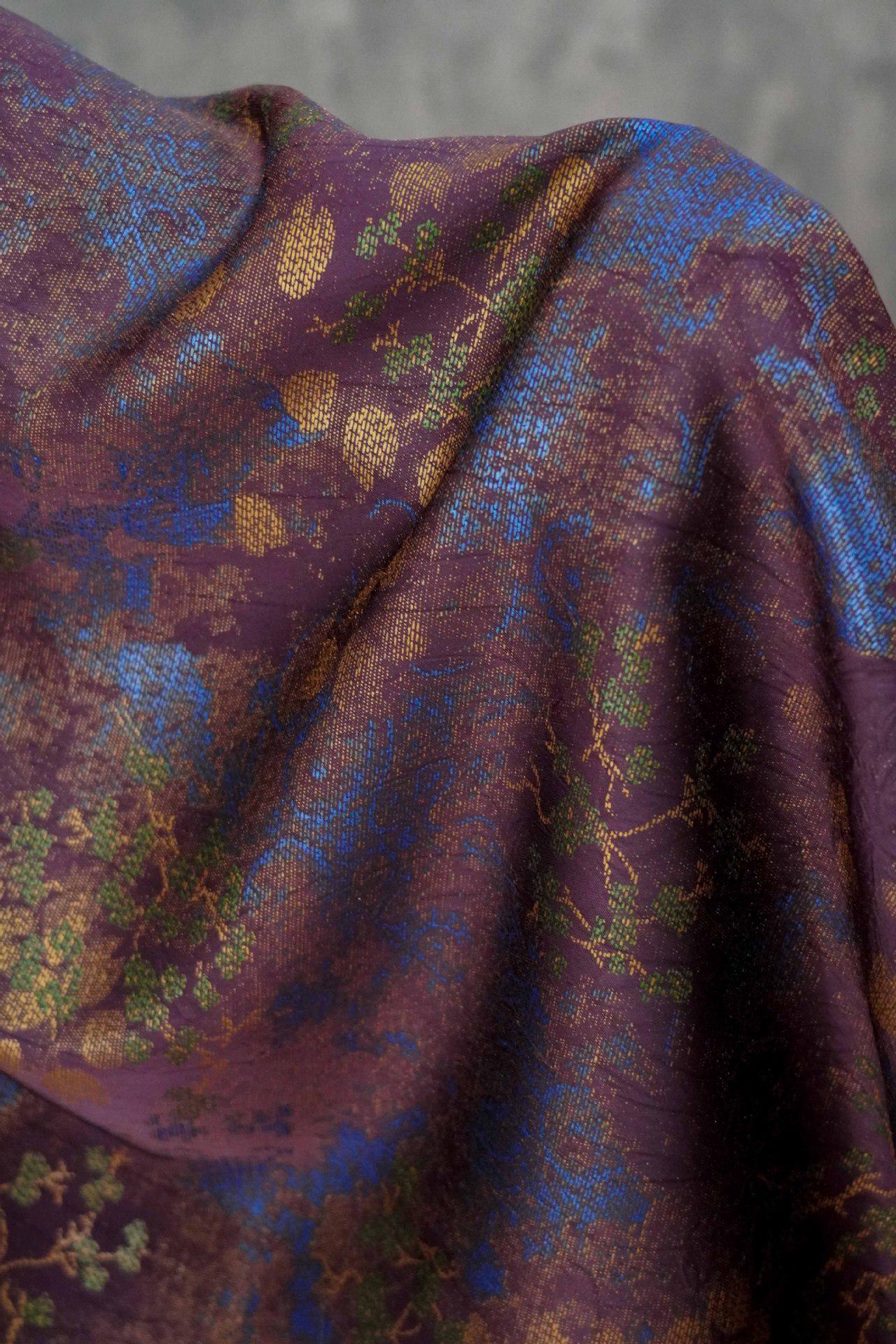 Vintage Floral Jacquard Fabric by Yard, Botanical Vine Upholstery Textile, Elegant Decorative Brocade Fabric for Crafts Sewing Decor - Poppylollipop