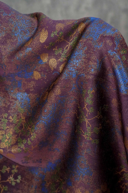 Vintage Floral Jacquard Fabric by Yard, Botanical Vine Upholstery Textile, Elegant Decorative Brocade Fabric for Crafts Sewing Decor - Poppylollipop