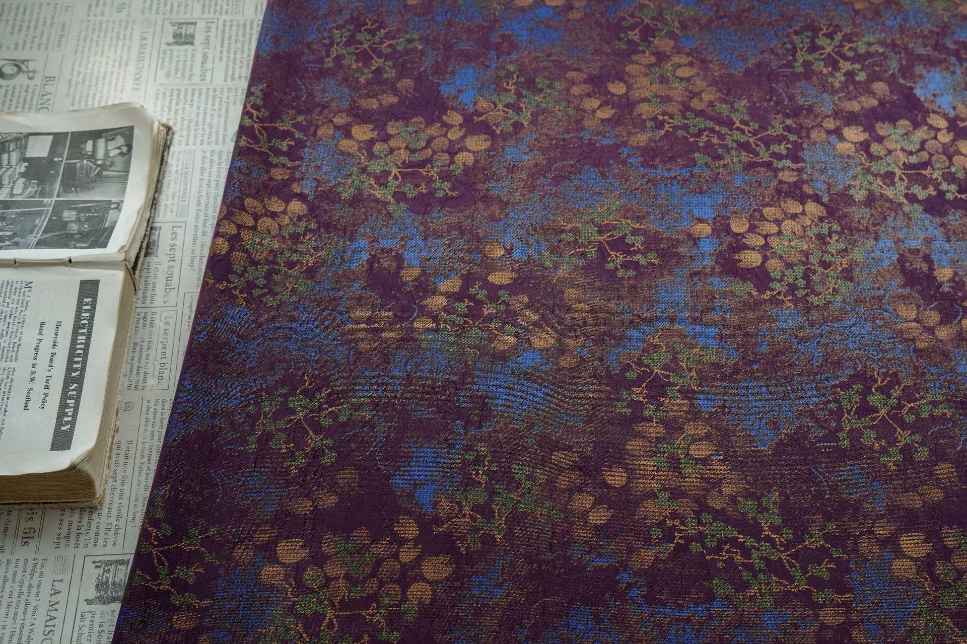 Vintage Floral Jacquard Fabric by Yard, Botanical Vine Upholstery Textile, Elegant Decorative Brocade Fabric for Crafts Sewing Decor - Poppylollipop