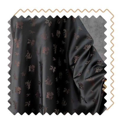 Chinese Floral Brocade Fabric by Yard, Plum Orchid Bamboo Chrysanthemum Jacquard, Oriental Satin Fabric for Sewing Decor Crafts