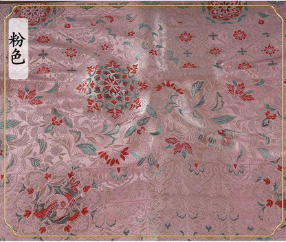 Nishijin Ori Jacquard Fabric | Japanese Floral Brocade | Kimono Textile | Traditional Woven Pattern | Dress Cosplay, 59"Wide - Poppylollipop