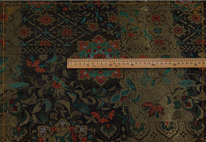 Nishijin Ori Jacquard Fabric | Japanese Floral Brocade | Kimono Textile | Traditional Woven Pattern | Dress Cosplay, 59"Wide - Poppylollipop