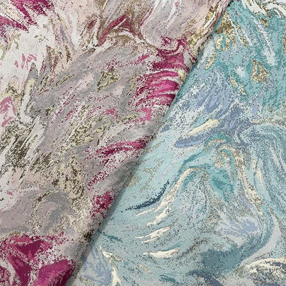 Abstract Oil Painting Jacquard Fabric | Gold Thread Luxury Brocade | Vintage Color Woven | Sofa Upholstery Dress, 58"Wide