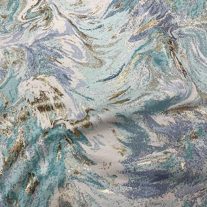 Abstract Oil Painting Jacquard Fabric | Gold Thread Luxury Brocade | Vintage Color Woven | Sofa Upholstery Dress, 58"Wide