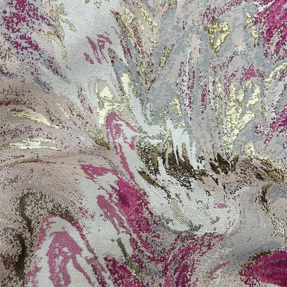 Abstract Oil Painting Jacquard Fabric | Gold Thread Luxury Brocade | Vintage Color Woven | Sofa Upholstery Dress, 58"Wide
