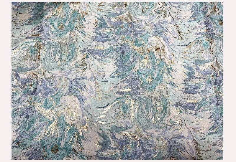 Abstract Oil Painting Jacquard Fabric | Gold Thread Luxury Brocade | Vintage Color Woven | Sofa Upholstery Dress, 58"Wide