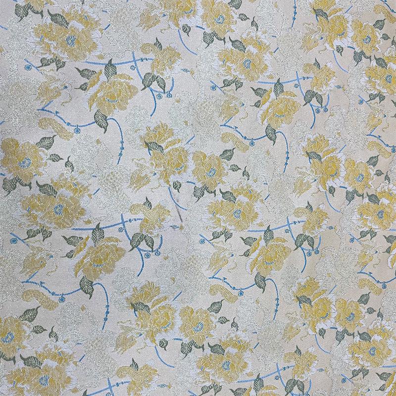 Qilin Peony Jacquard Fabric | Cloud Brocade Song Brocade | New Chinese Style | Hanfu Cosplay Wedding Decor, 57"