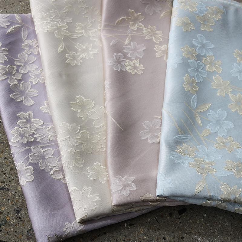 Begonia Floral Jacquard Fabric | Color Woven Brocade | Chinese Flower Pattern | Hanfu Dress Home Decor, 57"Wide - Poppylollipop