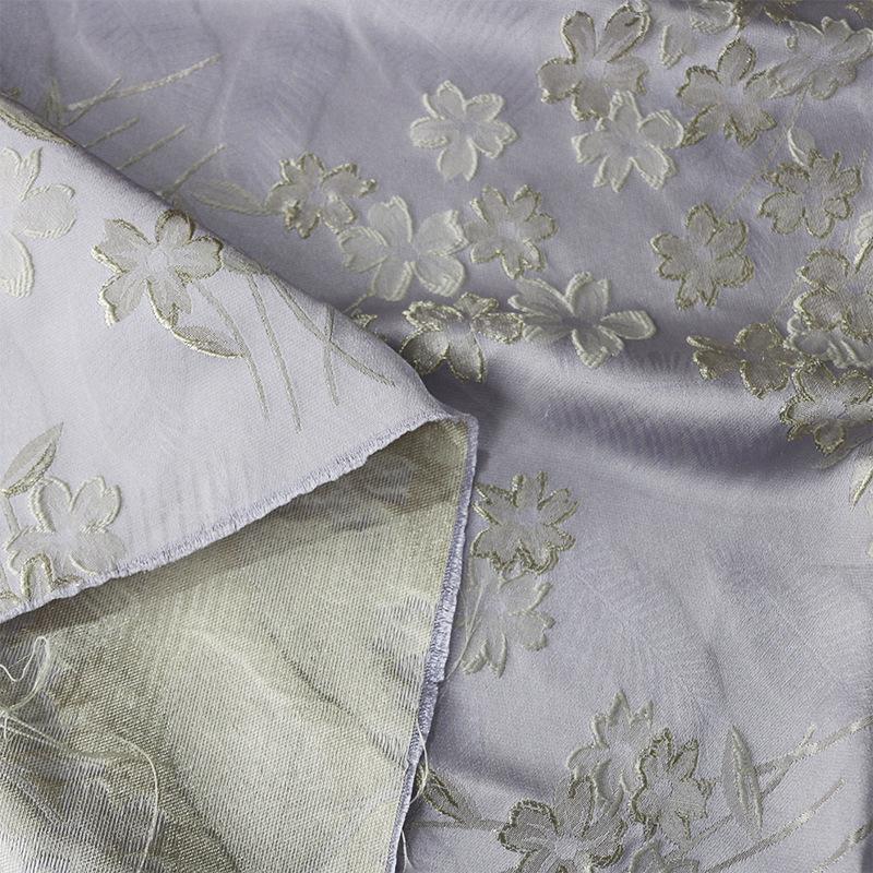 Begonia Floral Jacquard Fabric | Color Woven Brocade | Chinese Flower Pattern | Hanfu Dress Home Decor, 57"Wide - Poppylollipop
