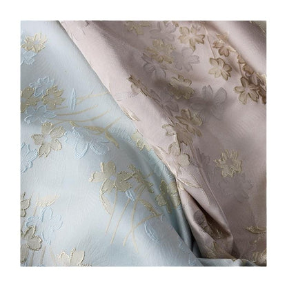 Begonia Floral Jacquard Fabric | Color Woven Brocade | Chinese Flower Pattern | Hanfu Dress Home Decor, 57"Wide - Poppylollipop