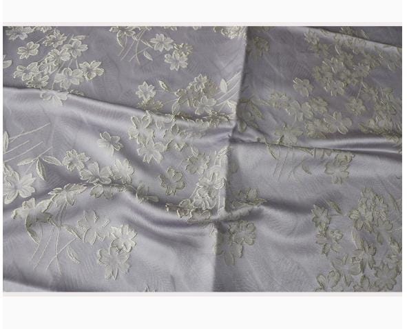 Begonia Floral Jacquard Fabric | Color Woven Brocade | Chinese Flower Pattern | Hanfu Dress Home Decor, 57"Wide - Poppylollipop