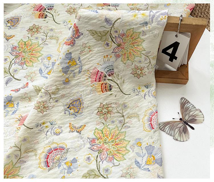 Garden Overture Digital Print Fabric | New Chinese Style | Floral Botanical | Hanfu Dress Home Decor Quilting (59 inch)