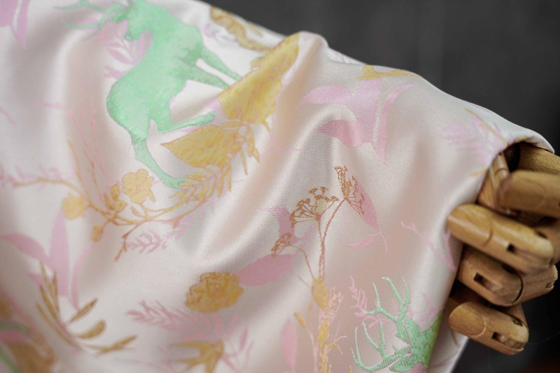 Song Brocade Hanfu Fabric | Color Woven Jacquard | Traditional Chinese Textile | Qipao Tang Suit Cosplay Wedding, 65" - Poppylollipop