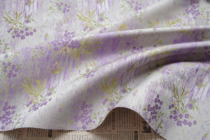 Butterfly Floral Brocade Fabric by Yard, Vintage Jacquard Dress Fabric, Decorative Textile for Bags Jewelry Box Crafts, 65"Wide