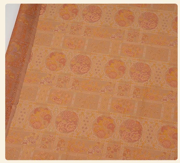 Oriental Patchwork Fabric by Yard, Chinese Style Rayon Gauze Textile for Quilting Bags Crafts Home Decor, 59"Wide
