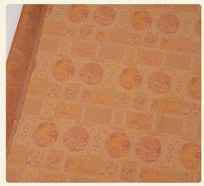 Oriental Patchwork Fabric by Yard, Chinese Style Rayon Gauze Textile for Quilting Bags Crafts Home Decor, 59"Wide