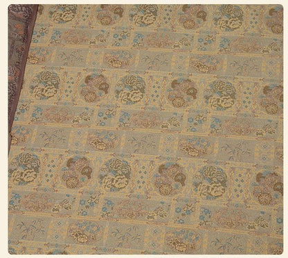 Oriental Patchwork Fabric by Yard, Chinese Style Rayon Gauze Textile for Quilting Bags Crafts Home Decor, 59"Wide
