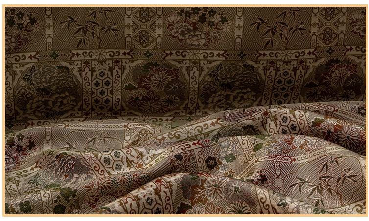 Oriental Patchwork Fabric by Yard, Chinese Style Rayon Gauze Textile for Quilting Bags Crafts Home Decor, 59"Wide