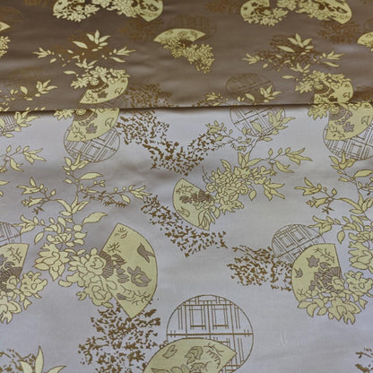 Chinese Brocade Satin Fabric by Yard, Window Pattern Jacquard Fabric, Soft Smooth Damask Textile for Dress Upholstery Decor, 3 Colors - Poppylollipop