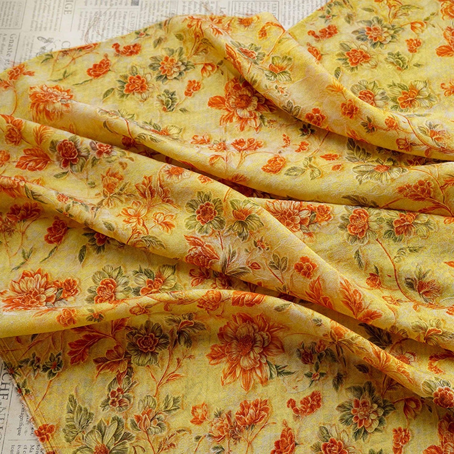 Elegant Vine Brocade Fabric by Yard, Lightweight Floral Jacquard with Soft Sheen, Oriental Decorative Textile for Sewing Decor