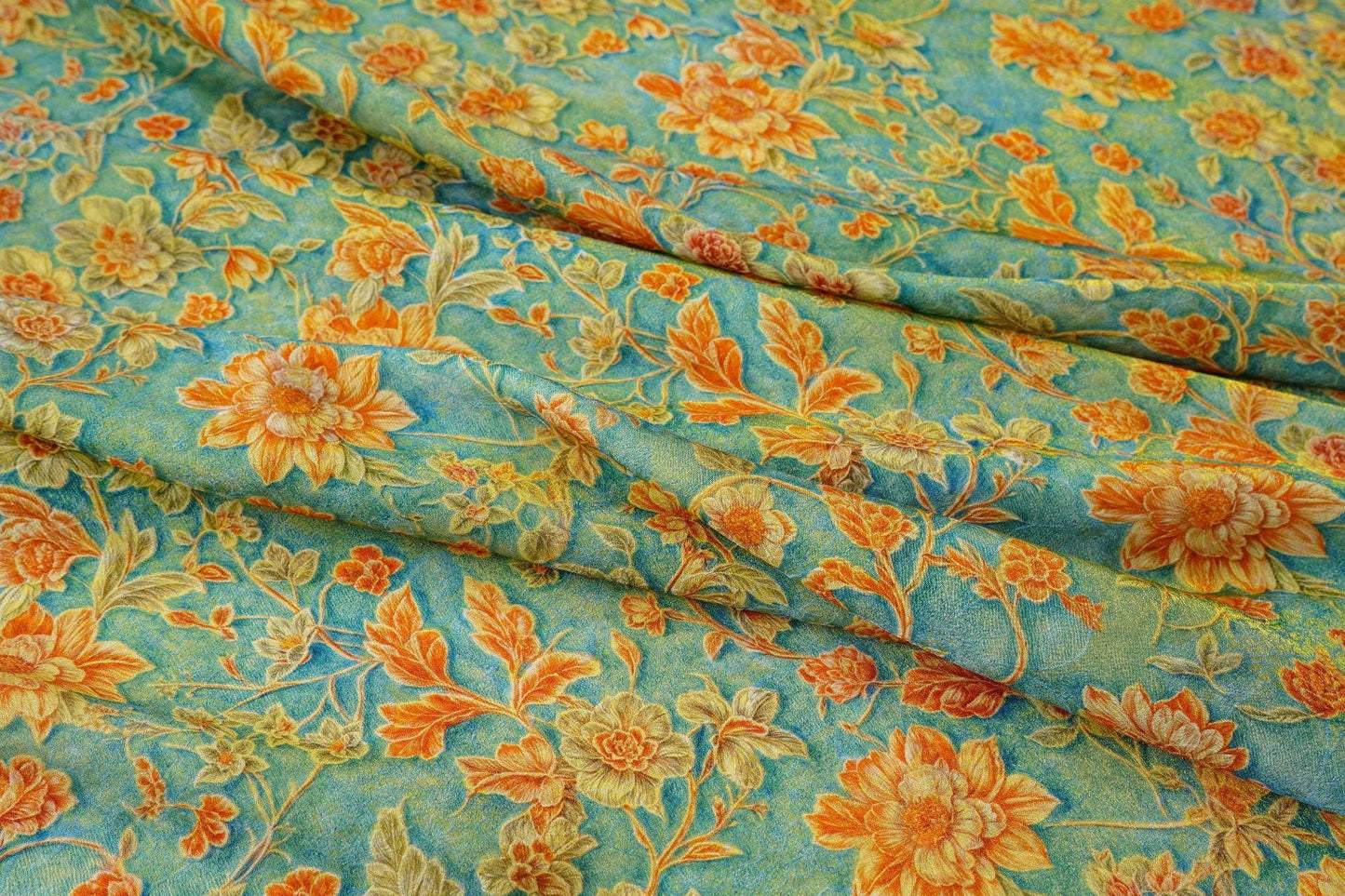 Elegant Vine Brocade Fabric by Yard, Lightweight Floral Jacquard with Soft Sheen, Oriental Decorative Textile for Sewing Decor