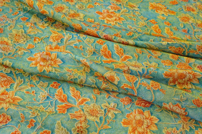 Elegant Vine Brocade Fabric by Yard, Lightweight Floral Jacquard with Soft Sheen, Oriental Decorative Textile for Sewing Decor