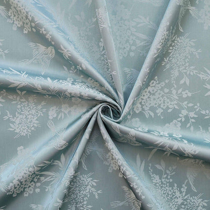 Chinoiserie Bird Floral Fabric by Yard, Magpie Plum Blossom Jacquard Brocade, Oriental Satin Fabric for Dress Curtains Crafts - Poppylollipop