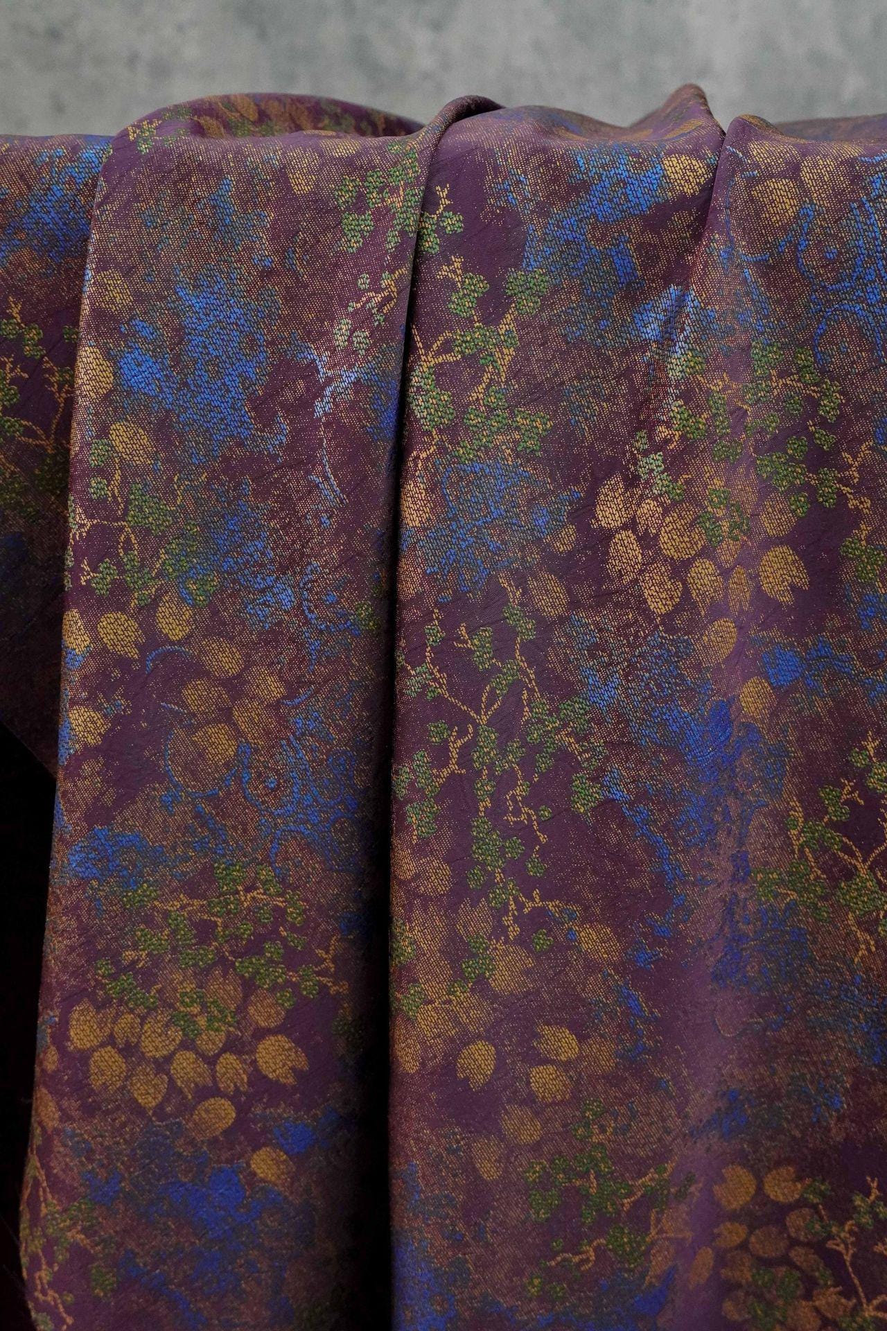 Vintage Floral Jacquard Fabric by Yard, Botanical Vine Upholstery Textile, Elegant Decorative Brocade Fabric for Crafts Sewing Decor - Poppylollipop
