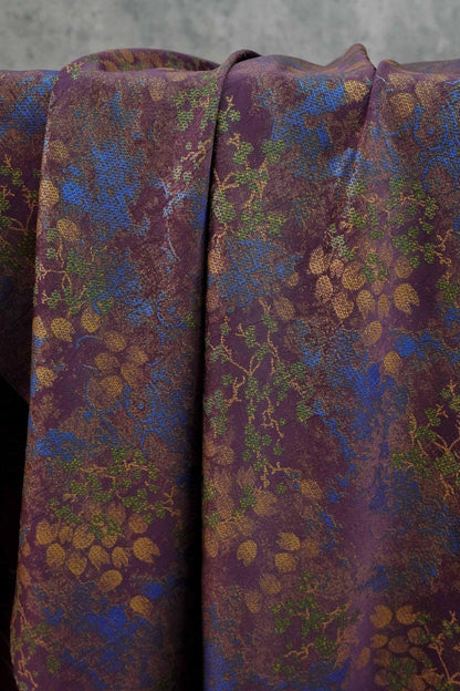 Vintage Floral Jacquard Fabric by Yard, Botanical Vine Upholstery Textile, Elegant Decorative Brocade Fabric for Crafts Sewing Decor - Poppylollipop